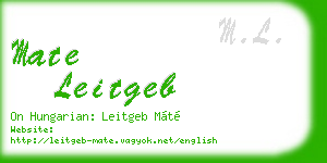 mate leitgeb business card